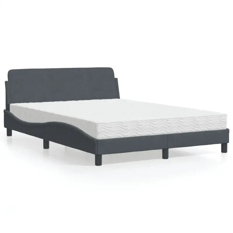 Comfortabel bed met multiplex lattenbodem en 22d PU-schuim voor optimale nachtrust - Donkergrijs / 140 x 200 cm