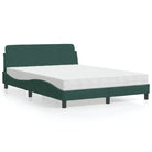 Comfortabel bed met multiplex lattenbodem en 22d PU-schuim voor optimale nachtrust - Donkergroen / 140 x 200 cm