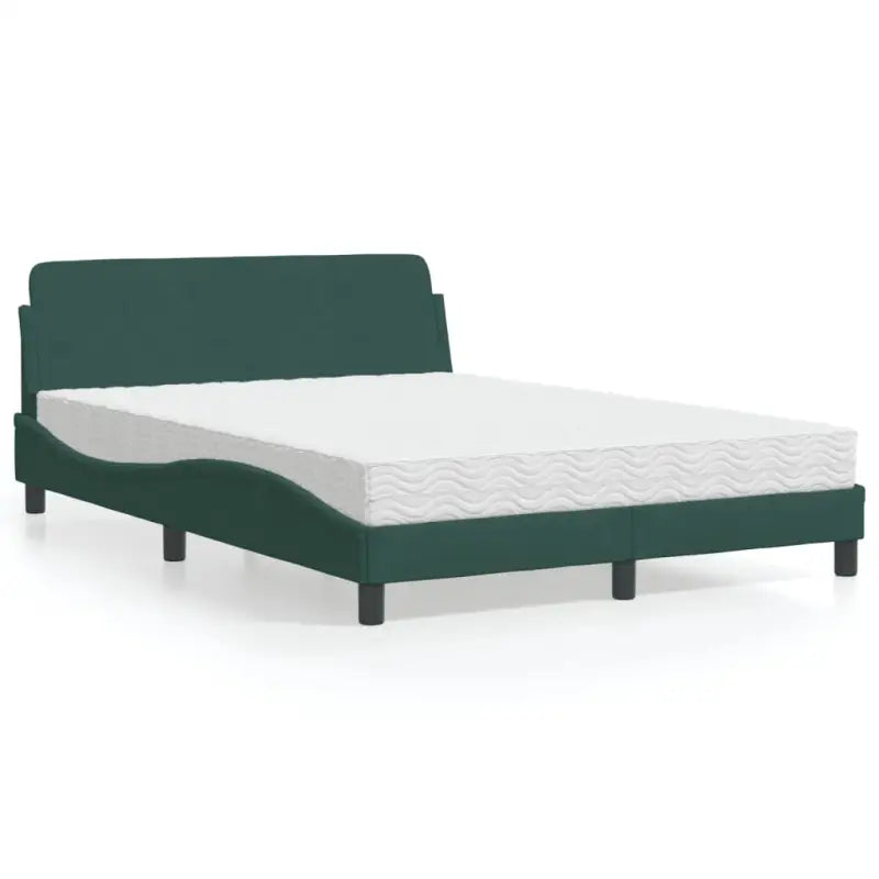 Comfortabel bed met multiplex lattenbodem en 22d PU-schuim voor optimale nachtrust - Donkergroen / 140 x 200 cm