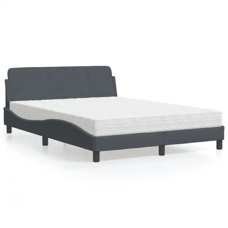 Comfortabel bed met multiplex lattenbodem en 22d PU-schuim voor optimale nachtrust - Donkergrijs / 140 x 190 cm