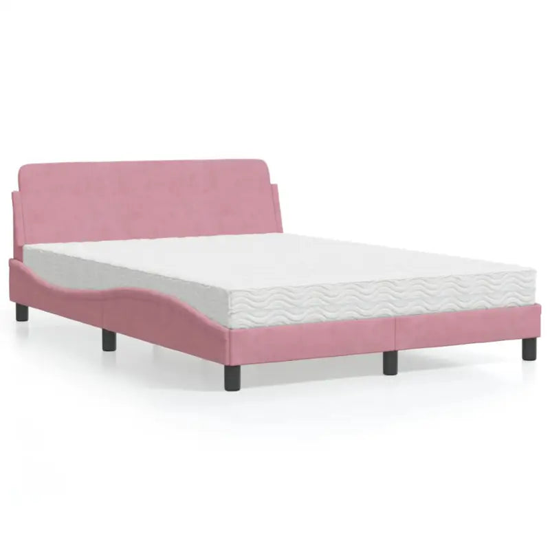 Comfortabel bed met multiplex lattenbodem en 22d PU-schuim voor optimale nachtrust - Roze / 140 x 200 cm - Bedden &