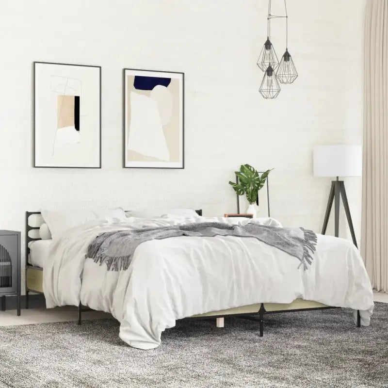 Comfortabel bedframe van bewerkt hout voor elke slaapkamer - Sonoma eiken / 150 x 200 cm - Bedden & bedframes