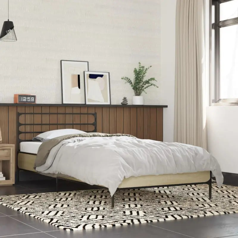 Comfortabel bedframe van bewerkt hout voor elke slaapkamer - Sonoma eiken / 100 x 200 cm - Bedden & bedframes