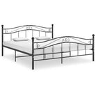 Comfortabel bedframe van gepoedercoat metaal voor een heerlijke nachtrust - Zwart / 180 x 200 cm - Bedden & bedframes