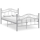 Comfortabel bedframe van gepoedercoat metaal voor een heerlijke nachtrust - Grijs / 120 x 200 cm - Bedden & bedframes