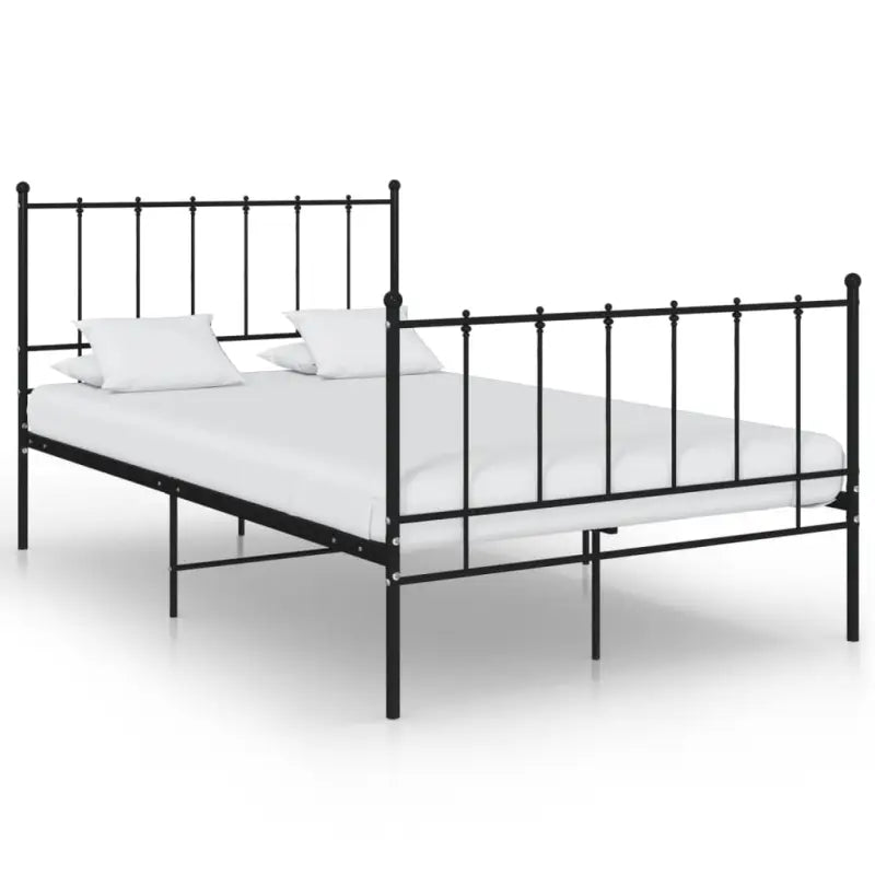 Comfortabel bedframe van gepoedercoat metaal voor heerlijke nachtrust - Zwart / 120 x 200 cm - Bedden & bedframes