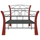 Comfortabel eenpersoons bedframe met massief eikenhout en gepoedercoat metaal - Bedden & bedframes