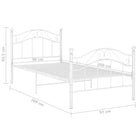 Comfortabel eenpersoonsbed met gepoedercoat metaal voor heerlijke nachtrust - Bedden & bedframes