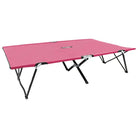 Comfortabel inklapbaar kampeerbed met 600d polyester stof - Roze / 1 - Ligstoelen