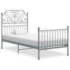Comfortabel metalen bedframe voor een heerlijke nachtrust - Grijs / 90 x 200 cm - Bedden & bedframes
