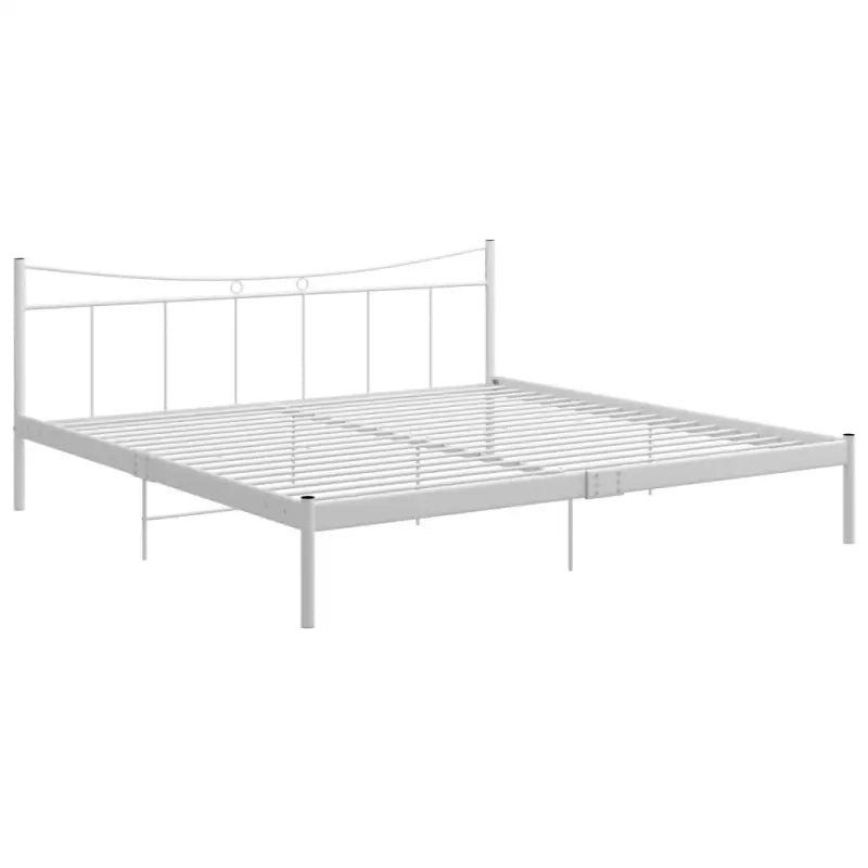 Comfortabel metalen bedframe voor een heerlijke nachtrust - Wit / 200 x 200 cm - Bedden & bedframes