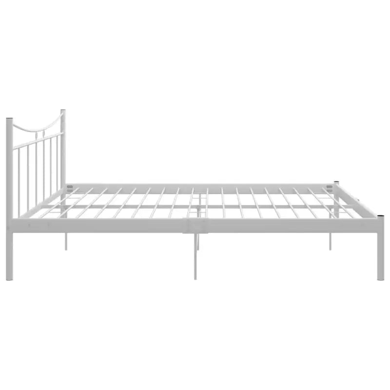 Comfortabel metalen bedframe voor een heerlijke nachtrust - Wit / 200 x 200 cm - Bedden & bedframes