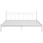 Comfortabel metalen bedframe voor een heerlijke nachtrust - Wit / 200 x 200 cm - Bedden & bedframes