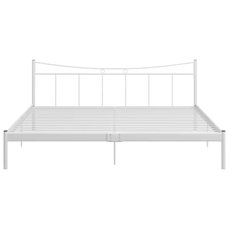 Comfortabel metalen bedframe voor een heerlijke nachtrust - Wit / 200 x 200 cm - Bedden & bedframes