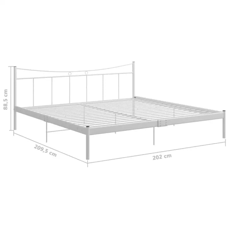 Comfortabel metalen bedframe voor een heerlijke nachtrust - Wit / 200 x 200 cm - Bedden & bedframes