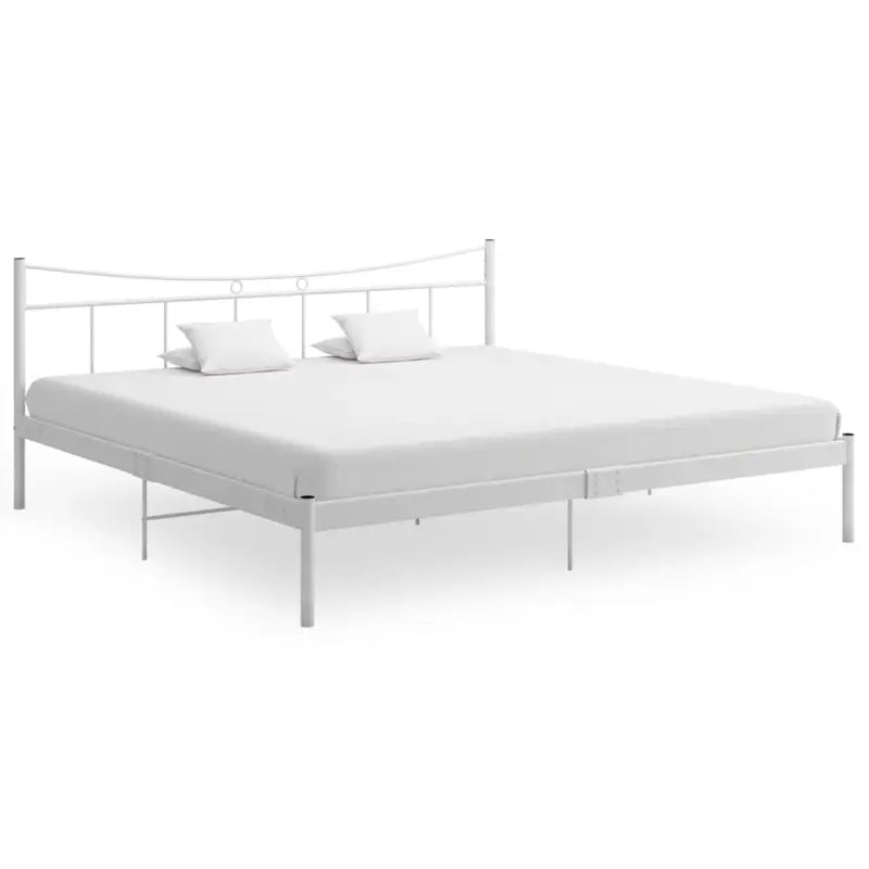 Comfortabel metalen bedframe voor een heerlijke nachtrust - Wit / 200 x 200 cm - Bedden & bedframes
