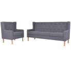 Comfortabele bankenset met houten frame en brede zitting voor ontspanning - Banken