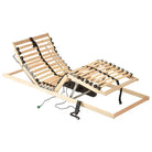 Comfortabele bedbodem met massief beukenhouten frame en sbs rubberen doppen - 100 x 200 cm / Nee / Verstelbaar