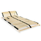 Comfortabele bedbodem met massief beukenhouten frame en sbs rubberen doppen - 80 x 200 cm / Nee / Verstelbaar