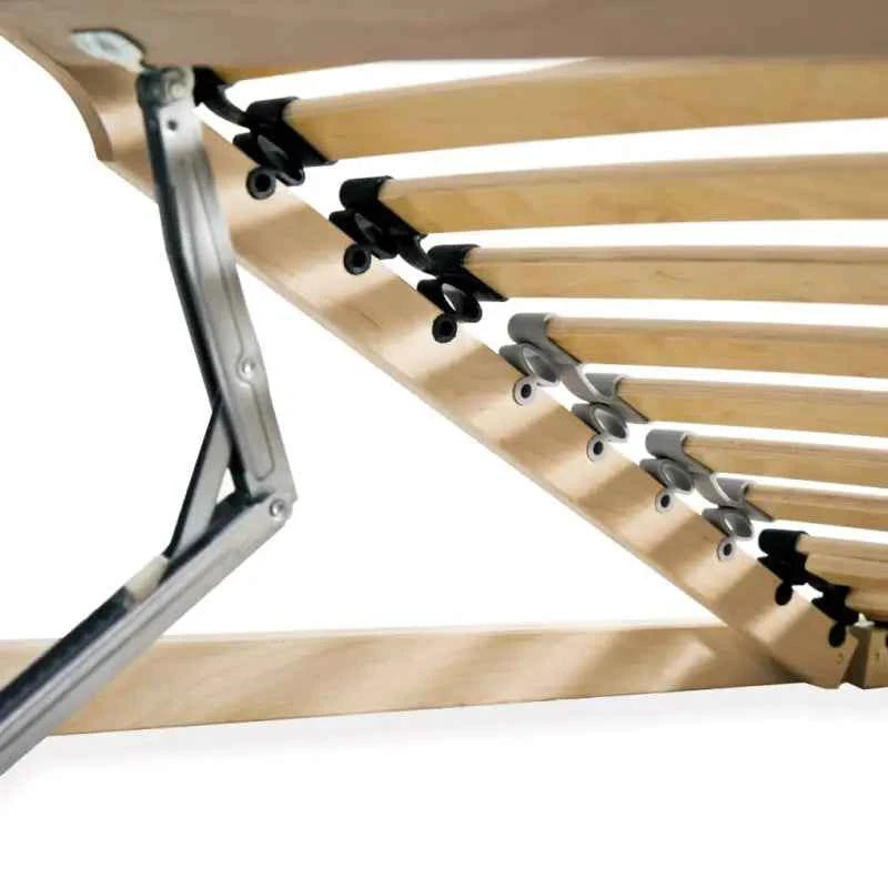 Comfortabele bedbodem met massief beukenhouten frame en sbs rubberen doppen