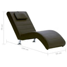 Comfortabele chaise longue met gegalvaniseerd stalen poten en tijdloos ontwerp - Bruin / 1 - Chaises longues