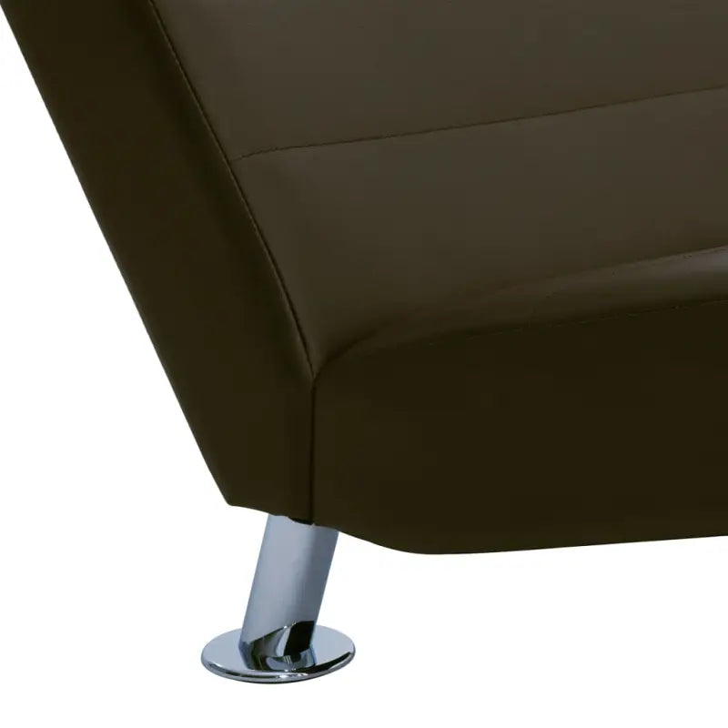 Comfortabele chaise longue met gegalvaniseerd stalen poten en tijdloos ontwerp - Bruin / 1 - Chaises longues