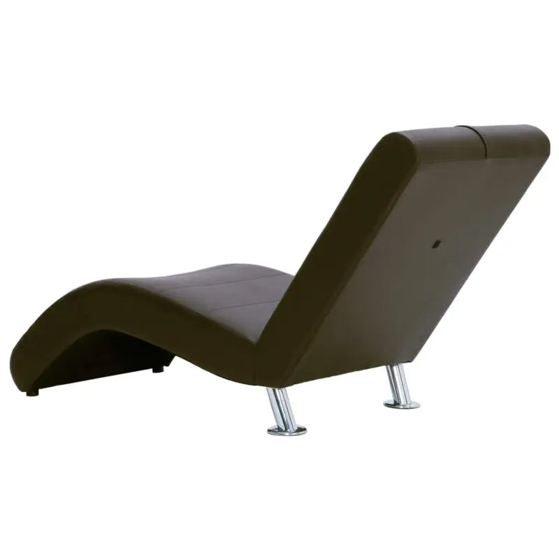 Comfortabele chaise longue met gegalvaniseerd stalen poten en tijdloos ontwerp - Bruin / 1 - Chaises longues