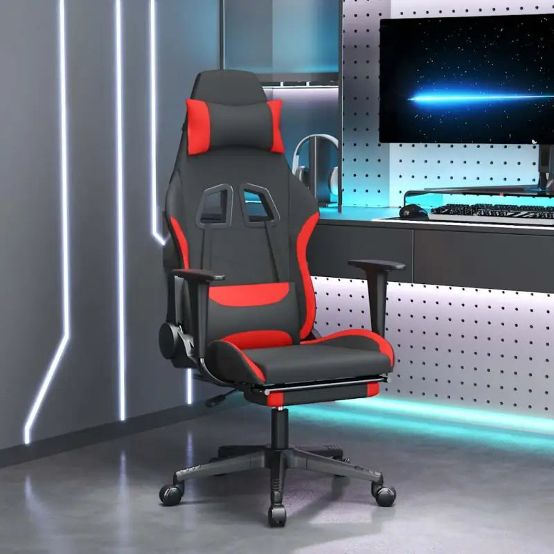 Comfortabele en duurzame Gamingstoel voor een betere game ervaring - Rood / 1 / Met voetensteun - Gamingstoelen