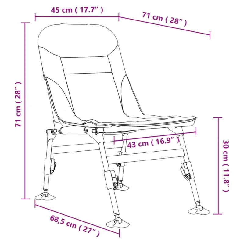Comfortabele en stevige visstoel voor buitengebruik - Tuinstoelen
