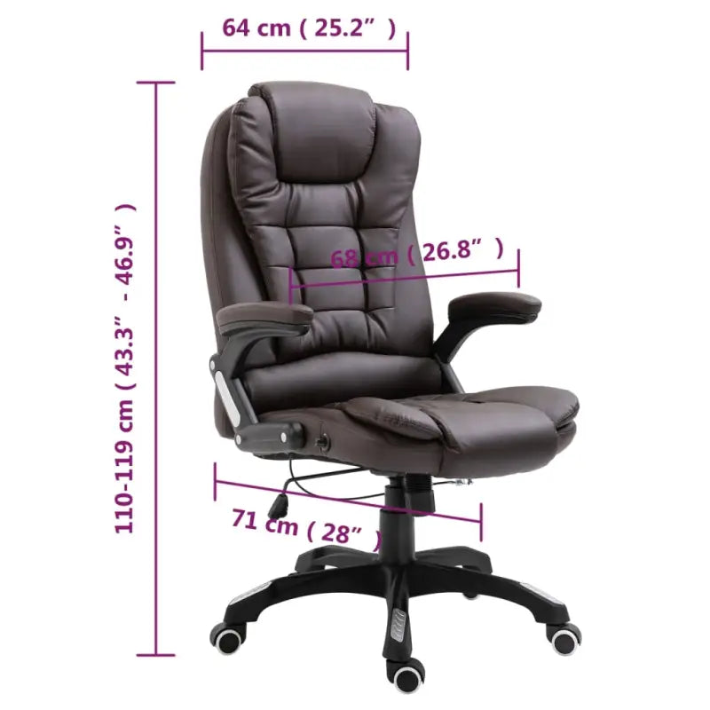 Comfortabele ergonomische bureaustoel met hoge rug en armleuningen - Bureaustoelen