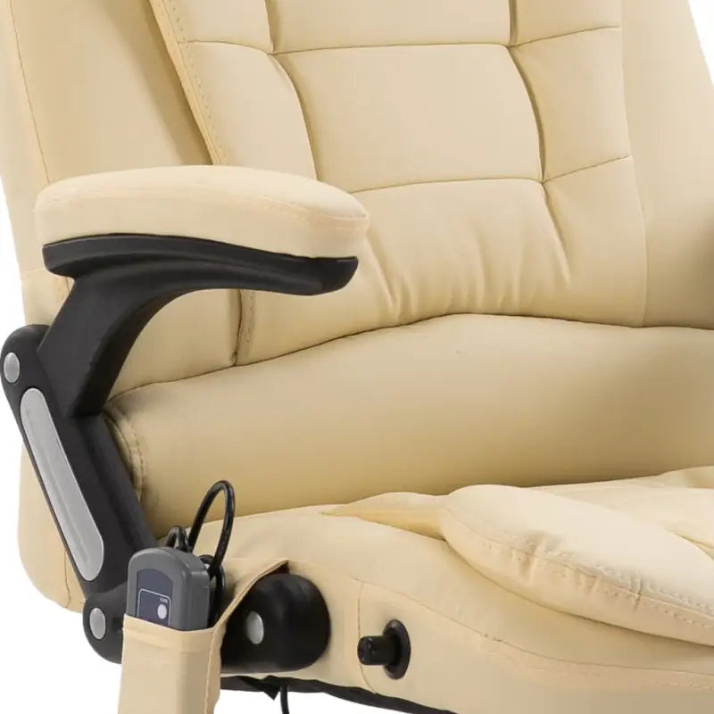 Comfortabele ergonomische bureaustoel met hoge rug en luxe ontwerp - Crème / 1 - Bureaustoelen