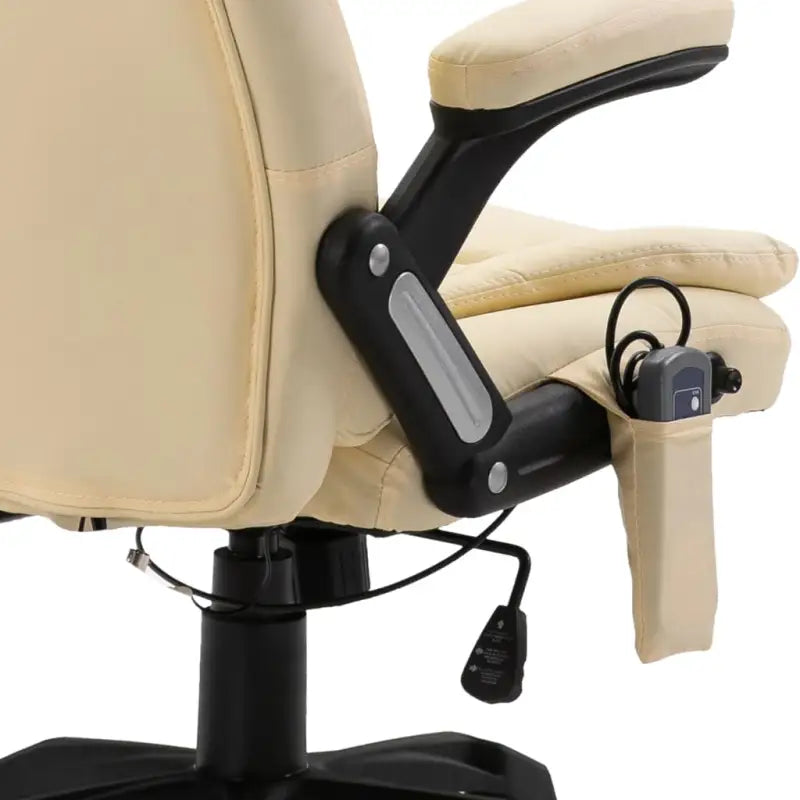 Comfortabele ergonomische bureaustoel met hoge rug en luxe ontwerp - Crème / 1 - Bureaustoelen