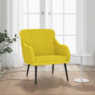 Comfortabele fluweel relaxfauteuil voor ontspanning na een drukke dag - Geel / 1 - Fauteuils & Relaxfauteuils