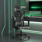 Comfortabele gamingstoel met duurzaam kunstleer en vlekbestendige afwerking - Zwart en camouflage / 1 / Zonder