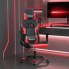 Comfortabele gamingstoel met duurzaam kunstleer en vlekbestendige afwerking - Zwart en rood / 1 / Zonder voetensteun