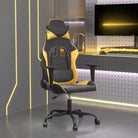 Comfortabele gamingstoel met duurzaam vlekbestendig kunstleer - Zwart en goud / 1 / Zonder voetensteun - Gamingstoelen