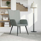 Comfortabele gestoffeerde relaxfauteuil met elegante lijnen - Lichtgrijs / 1 / Zonder voetensteun - Fauteuils &