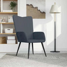 Comfortabele gestoffeerde relaxfauteuil met elegante lijnen - Donkergrijs / 1 / Zonder voetensteun - Fauteuils &