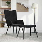 Comfortabele gestoffeerde relaxfauteuil met elegante lijnen - Zwart / 1 / Met voetensteun - Fauteuils & Relaxfauteuils