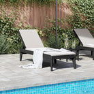 Comfortabele ligbed met verstelbare rugleuning en rattan uitstraling - Ligstoelen