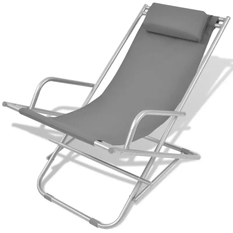Comfortabele ligstoelen met gepoedercoat stalen frame voor de tuin - Ligstoelen