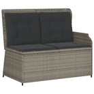Comfortabele loungeset met verstelbare tuinbank van gepoedercoat staal - Tuinsets