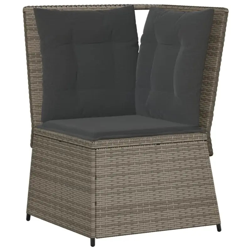 Comfortabele loungeset met verstelbare tuinbank van gepoedercoat staal - Tuinsets