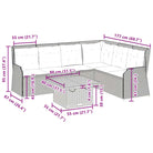 Comfortabele loungeset met verstelbare tuinbank van gepoedercoat staal - Tuinsets