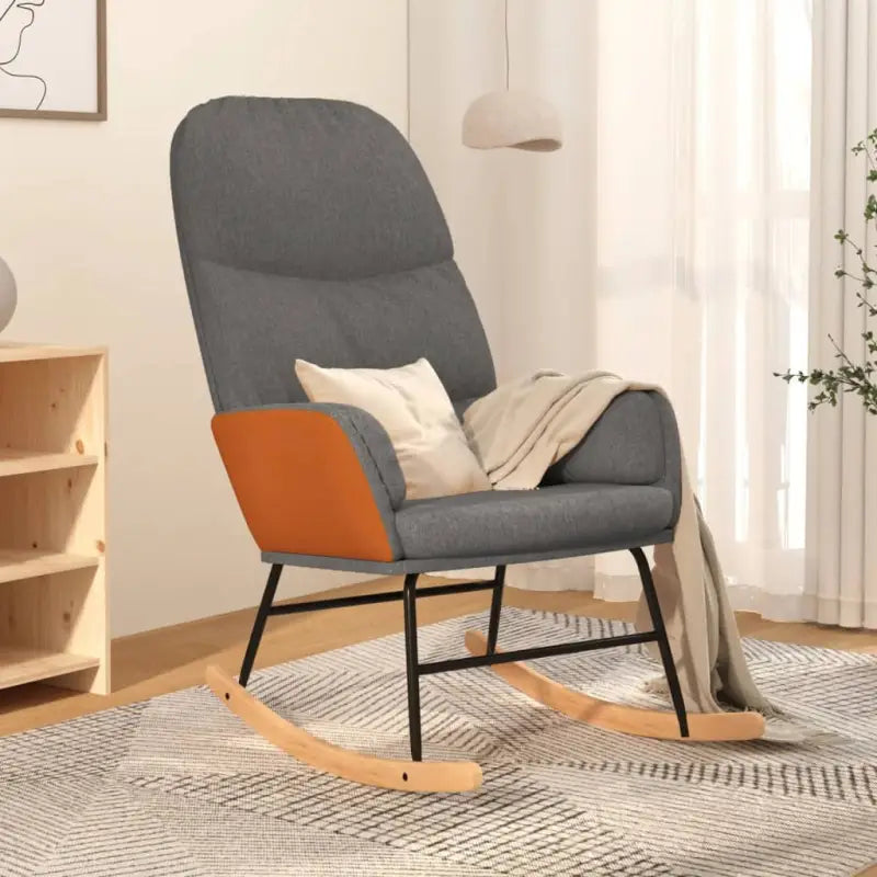 Comfortabele schommelstoel voor ontspanning met duurzame stof - Lichtgrijs / 1 / Zonder voetensteun - Schommelstoelen