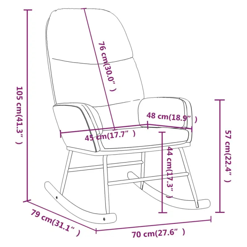 Comfortabele schommelstoel voor ontspanning met duurzame stof - Schommelstoelen