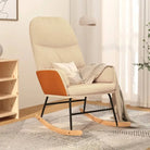 Comfortabele schommelstoel voor ontspanning met duurzame stof - Crèmewit / 1 / Zonder voetensteun - Schommelstoelen