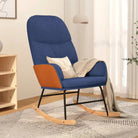 Comfortabele schommelstoel voor ontspanning met duurzame stof - Blauw / 1 / Zonder voetensteun - Schommelstoelen