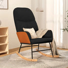 Comfortabele schommelstoel voor ontspanning met duurzame stof - Zwart / 1 / Zonder voetensteun - Schommelstoelen