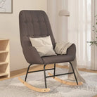 Comfortabele schommelstoel voor ontspanning met zachte bekleding - Donkergrijs / 1 / Zonder voetensteun